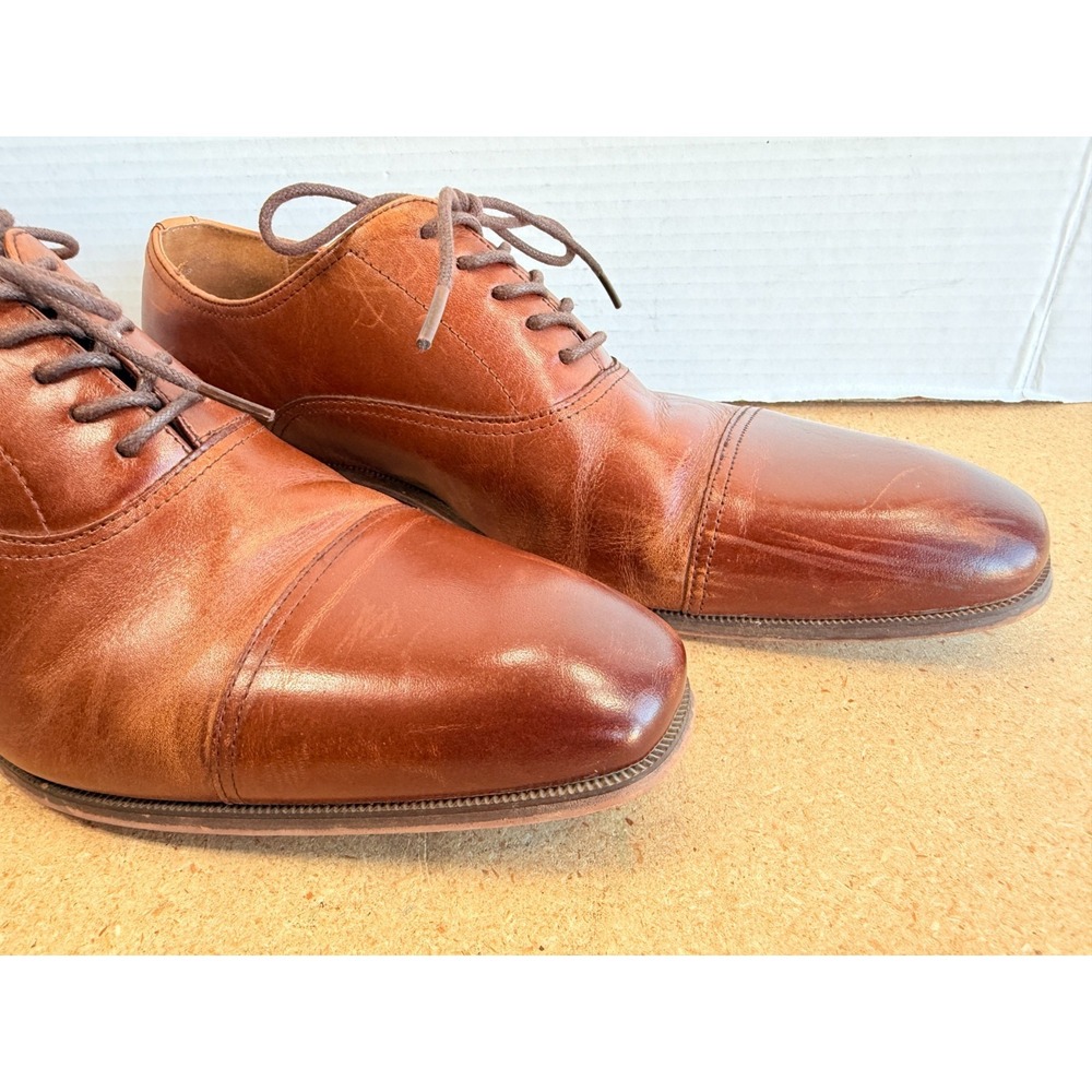 Mens Sz 9D Florsheim Brown Leather Cap Toe Oxford Lace Up‎ Dress Shoes - Picture 9 of 9